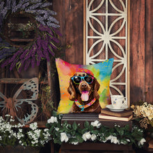Load image into Gallery viewer, Chocolate Labrador Hippie Dawg Throw Pillow - 14x14 Decorative Pillow – Art for Your Home &amp; Patio