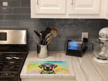 Load image into Gallery viewer, Chocolate Labrador Hippie Dawg Glass Cutting Boards – Durable, Decorative Kitchen Art Large