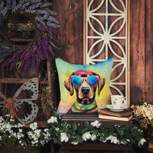 Load image into Gallery viewer, Chocolate Labrador Hippie Dawg Fabric Decorative Pillow