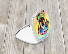 Load image into Gallery viewer, Chocolate Labrador Hippie Dawg Compact Mirror – Stylish Purse Mirror with Artistic Covers