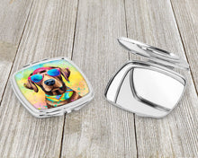 Load image into Gallery viewer, Chocolate Labrador Hippie Dawg Compact Mirror – Stylish Purse Mirror with Artistic Covers