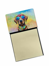 Load image into Gallery viewer, Chocolate Labrador Hippie Dawg Sticky Note Holder- Refiilable Desk Accessory Note Pad