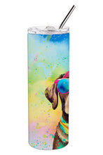 Load image into Gallery viewer, Chocolate Labrador Hippie Dawg Stainless Steel Skinny Tumbler
