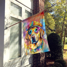 Load image into Gallery viewer, Yellow Labrador Hippie Dawg House Flag