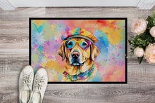 Load image into Gallery viewer, Yellow Labrador Hippie Dawg Doormat - 18X27 Indoor / Outdoor Rug | Made in USA