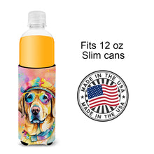 Load image into Gallery viewer, Yellow Labrador Hippie Dawg Slim Can Huggers – Fun, Functional Drink Coolers for Every Occasion