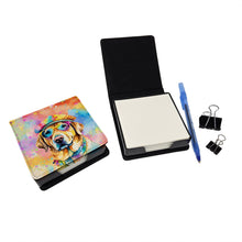 Load image into Gallery viewer, Yellow Labrador Hippie Dawg PU Leather Note Paper Holder
