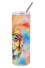 Load image into Gallery viewer, Yellow Labrador Hippie Dawg Stainless Steel Skinny Tumbler