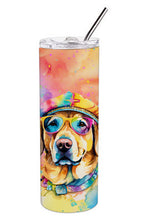 Load image into Gallery viewer, Yellow Labrador Hippie Dawg Stainless Steel Skinny Tumbler