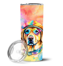 Load image into Gallery viewer, Yellow Labrador Hippie Dawg Stainless Steel Skinny Tumbler