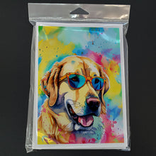 Load image into Gallery viewer, Yellow Labrador Hippie Dawg Greeting Cards - Blank Note Cards – 8-Pack of Artist-Designed Cards with Envelopes