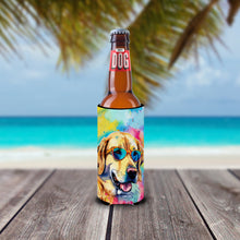 Load image into Gallery viewer, Yellow Labrador Hippie Dawg Slim Can Huggers – Fun, Functional Drink Coolers for Every Occasion
