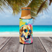 Load image into Gallery viewer, Yellow Labrador Hippie Dawg Slim Can Huggers – Fun, Functional Drink Coolers for Every Occasion