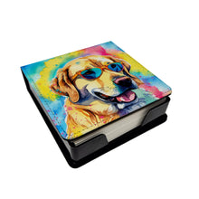Load image into Gallery viewer, Yellow Labrador Hippie Dawg PU Leather Note Paper Holder