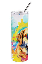 Load image into Gallery viewer, Yellow Labrador Hippie Dawg Stainless Steel Skinny Tumbler
