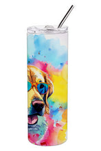 Load image into Gallery viewer, Yellow Labrador Hippie Dawg Stainless Steel Skinny Tumbler