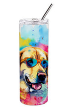 Load image into Gallery viewer, Yellow Labrador Hippie Dawg Stainless Steel Skinny Tumbler