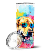 Load image into Gallery viewer, Yellow Labrador Hippie Dawg Stainless Steel Skinny Tumbler