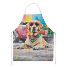 Load image into Gallery viewer, Yellow Labrador Hippie Dawg Apron – Artist-Designed Kitchen, BBQ &amp; Craft Apron