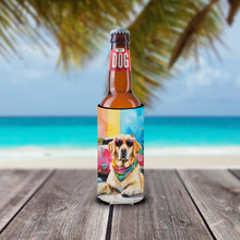 Load image into Gallery viewer, Yellow Labrador Hippie Dawg Slim Can Huggers – Fun, Functional Drink Coolers for Every Occasion