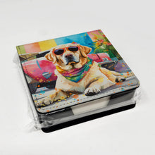 Load image into Gallery viewer, Yellow Labrador Hippie Dawg PU Leather Note Paper Holder