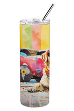 Load image into Gallery viewer, Yellow Labrador Hippie Dawg Stainless Steel Skinny Tumbler