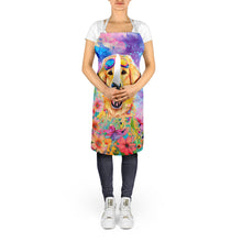 Load image into Gallery viewer, Yellow Labrador Hippie Dawg Apron – Artist-Designed Kitchen, BBQ &amp; Craft Apron