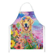 Load image into Gallery viewer, Yellow Labrador Hippie Dawg Apron – Artist-Designed Kitchen, BBQ &amp; Craft Apron