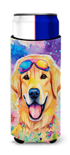 Load image into Gallery viewer, Yellow Labrador Hippie Dawg Slim Can Huggers – Fun, Functional Drink Coolers for Every Occasion