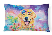Load image into Gallery viewer, Yellow Labrador Hippie Dawg Fabric Decorative Pillow