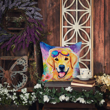 Load image into Gallery viewer, Yellow Labrador Hippie Dawg Throw Pillow - 14x14 Decorative Pillow – Art for Your Home &amp; Patio
