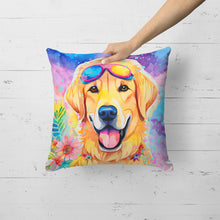 Load image into Gallery viewer, Yellow Labrador Hippie Dawg Fabric Decorative Pillow