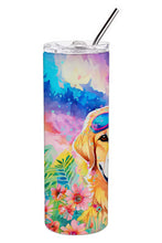 Load image into Gallery viewer, Yellow Labrador Hippie Dawg Stainless Steel Skinny Tumbler