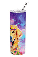 Load image into Gallery viewer, Yellow Labrador Hippie Dawg Stainless Steel Skinny Tumbler