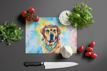 Load image into Gallery viewer, Mastiff Hippie Dawg Glass Cutting Boards – Durable, Decorative Kitchen Art Large