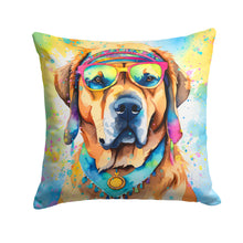 Load image into Gallery viewer, Mastiff Hippie Dawg Throw Pillow - 14x14 Decorative Pillow – Art for Your Home &amp; Patio