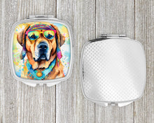 Load image into Gallery viewer, Mastiff Hippie Dawg Compact Mirror – Stylish Purse Mirror with Artistic Covers
