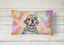 Load image into Gallery viewer, Mastiff Hippie Dawg Fabric Decorative Pillow