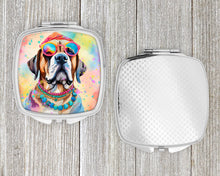 Load image into Gallery viewer, Mastiff Hippie Dawg Compact Mirror – Stylish Purse Mirror with Artistic Covers