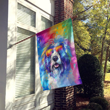 Load image into Gallery viewer, Old English Sheepdog Hippie Dawg House Flag