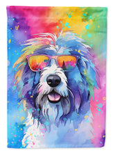 Load image into Gallery viewer, Old English Sheepdog Hippie Dawg House Flag