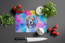 Load image into Gallery viewer, Old English Sheepdog Hippie Dawg Glass Cutting Boards – Durable, Decorative Kitchen Art Large