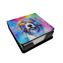 Load image into Gallery viewer, Old English Sheepdog Hippie Dawg PU Leather Note Paper Holder