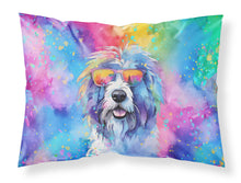 Load image into Gallery viewer, Old English Sheepdog Hippie Dawg Standard Pillowcase – Artistic Decorative Front, White Back