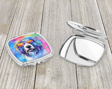 Load image into Gallery viewer, Old English Sheepdog Hippie Dawg Compact Mirror – Stylish Purse Mirror with Artistic Covers