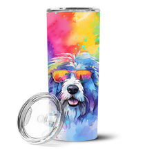 Load image into Gallery viewer, Old English Sheepdog Hippie Dawg Stainless Steel Skinny Tumbler