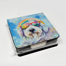 Load image into Gallery viewer, Old English Sheepdog Hippie Dawg PU Leather Note Paper Holder