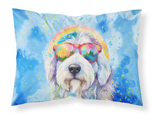 Load image into Gallery viewer, Old English Sheepdog Hippie Dawg Standard Pillowcase – Artistic Decorative Front, White Back
