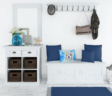 Load image into Gallery viewer, Old English Sheepdog Hippie Dawg Fabric Decorative Pillow