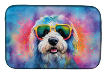 Load image into Gallery viewer, Old English Sheepdog Hippie Dawg Dish Drying Mat